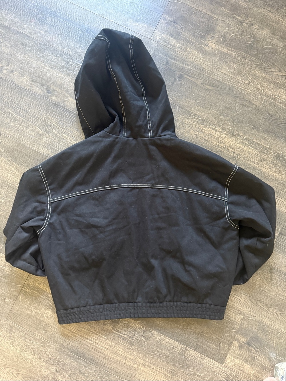 Dickies Black Hooded cropped jacket - Women’s Zip Front - Picture 2 of 5